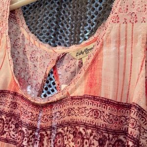 NWT Lucky 🍀 Silk sleeveless multi-colored top, M